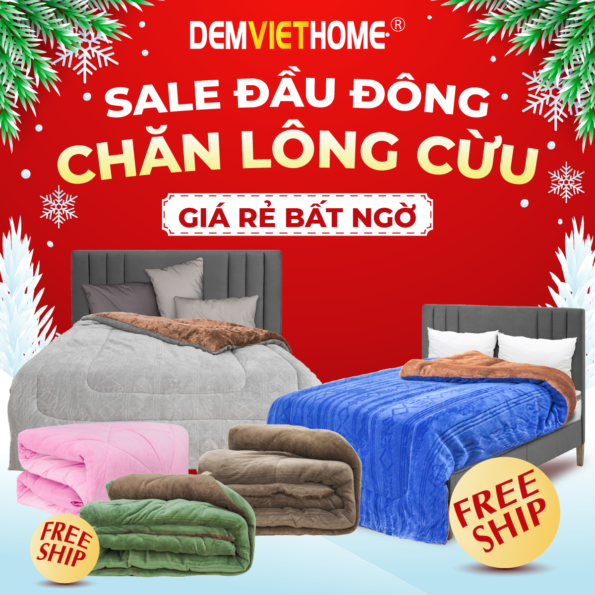 Sale đầu đông chăn lông cừu