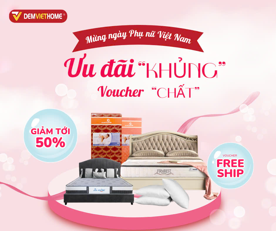 🎀 MỪNG NGÀY PHỤ NỮ VIỆT NAM 20/10 – ƯU ĐÃI “KHỦNG”, VOUCHER “CHẤT” TỪ DEMVIETHOME 🎀