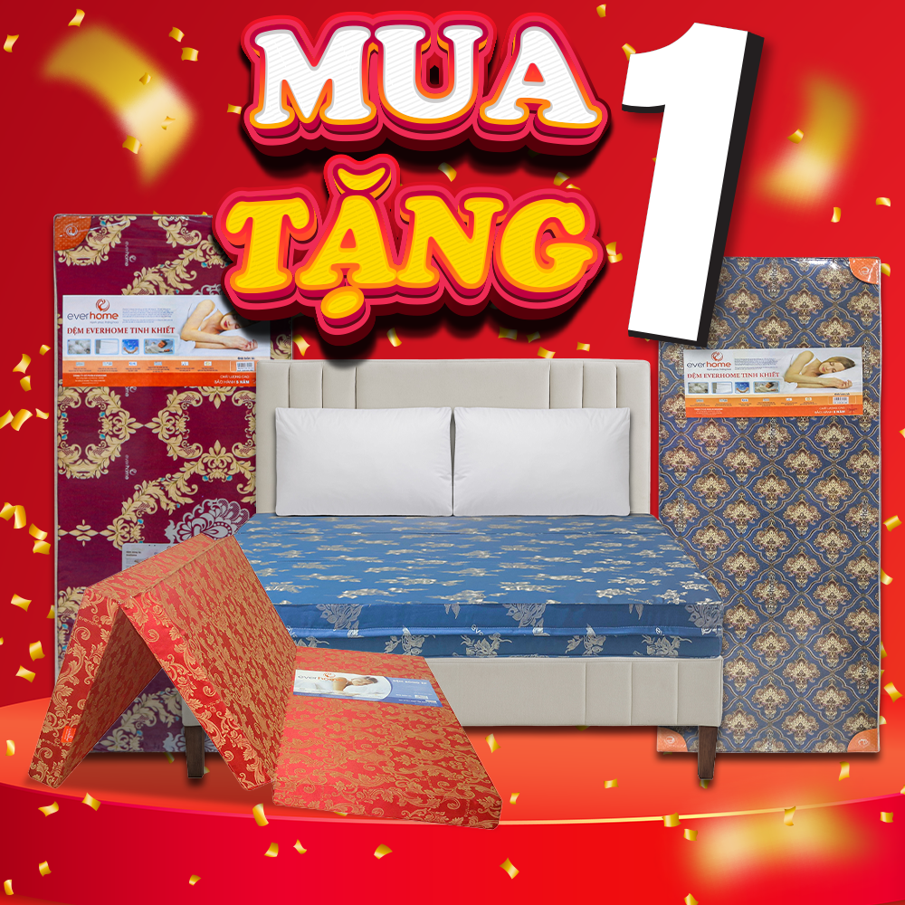 [MUA 1 TẶNG 1] Đệm Bông Ép Everhome