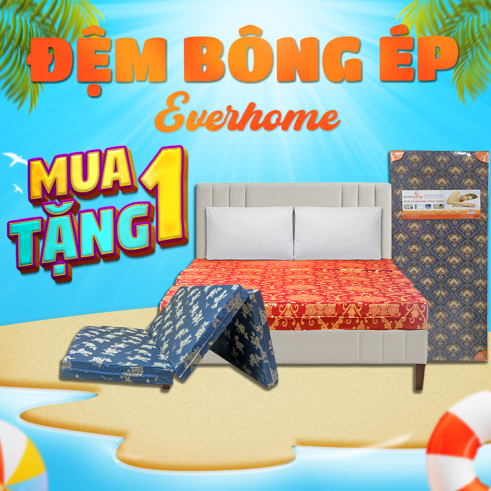 [MUA 1 TẶNG 1] Đệm Bông Ép Everhome