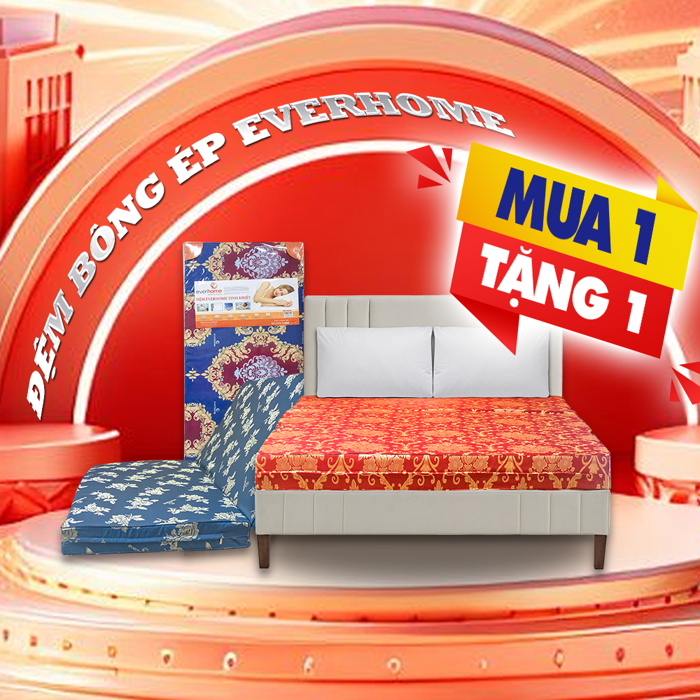 [MUA 1 TẶNG 1] Đệm Bông Ép Everhome